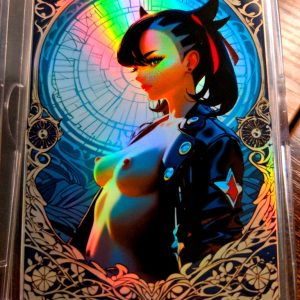 B6P39-5 Double Sided Holofoil Sexy Waifu Card - Marnie